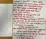 Sage Francis - Handwritten LYRIC SHEET