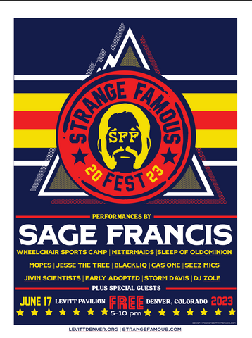 Strange Famous Fest Screenprinted Poster