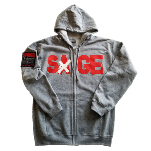 Sage Francis "A Healthy Distrust" GREY Zip Hoodie