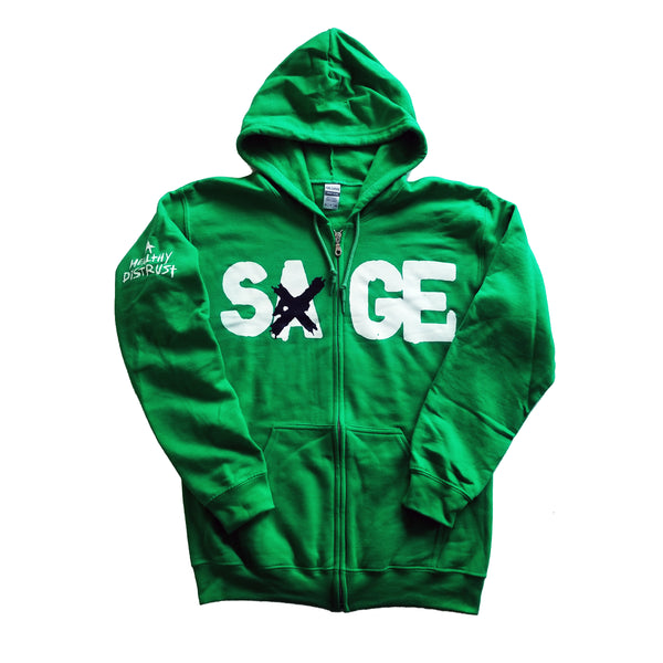 Sage green hot sale zip hoodie