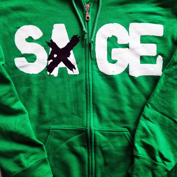 Sage green hot sale zip hoodie