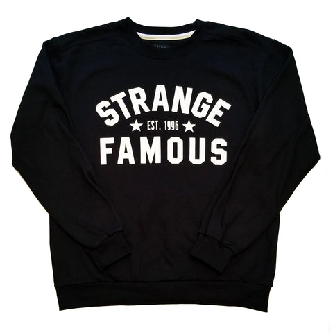 Strange Famous "Est. 1996" Crewneck - WHITE-on-Black