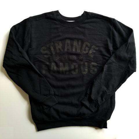 Strange Famous "Est. 1996" Crewneck - BLACK-ON-BLACK