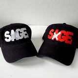 Sage Francis "A Healthy Distrust" Red-on-Black DAD HAT