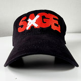 Sage Francis "A Healthy Distrust" Red-on-Black DAD HAT