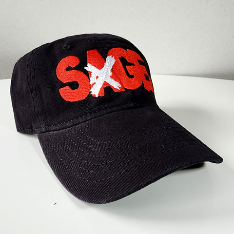 Sage Francis "A Healthy Distrust" Red-on-Black DAD HAT