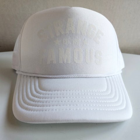 Strange Famous "Est. 1996" WHITE-on-WHITE Trucker Hat