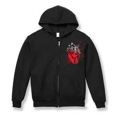 Sage Francis "Heart" BLACK Zip Hoodie