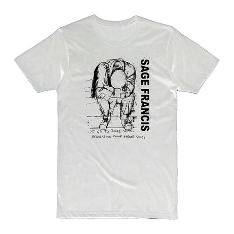 Sage Francis x Black Score "Minor Threat" WHITE T-Shirt PRE-ORDER
