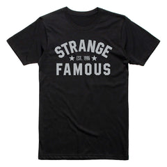 Strange Famous "Est. 1996" SILVER-on-BLACK T-Shirt