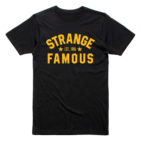 Strange Famous "Est. 1996" YELLOW-on-BLACK T-Shirt