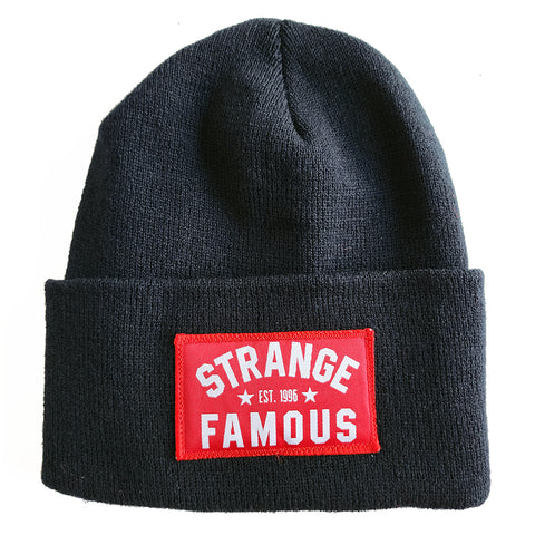 SFR 'Est. 1996' Red-on-Black Knit Hat