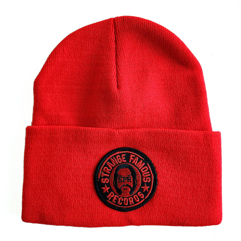 SFR Red Logo-on-Red Knit Hat