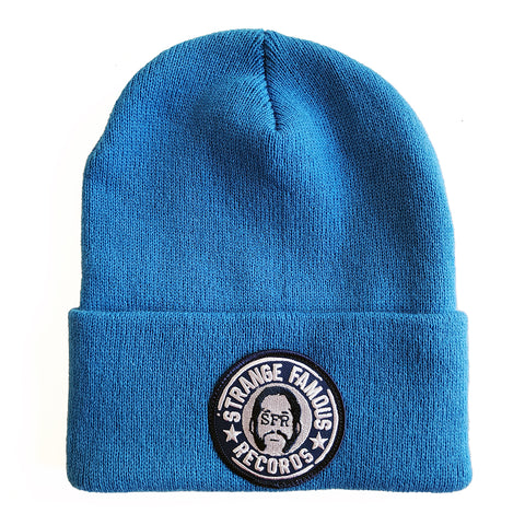 SFR Logo-on-Carolina Blue Knit Hat
