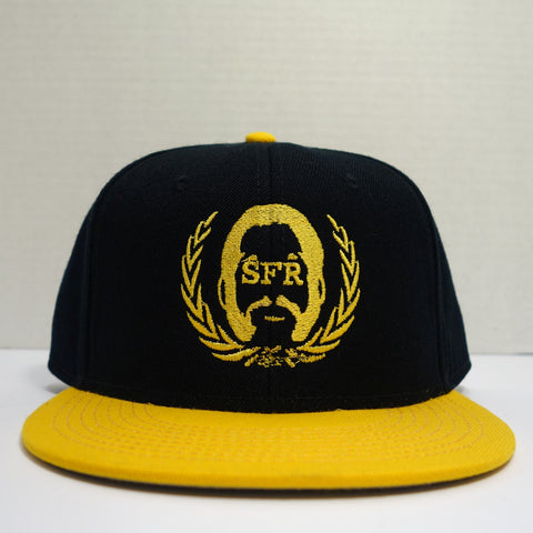 SFR Gold-On-Black Logo CONTRAST BRIM Snapback