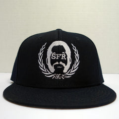 SFR WHITE-On-Black Logo Snapback