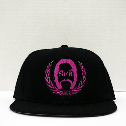 SFR Pink-on-Black Logo Snapback