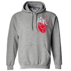 Sage Francis "Heart" Grey PULLOVER HOODIE - LIMITED!