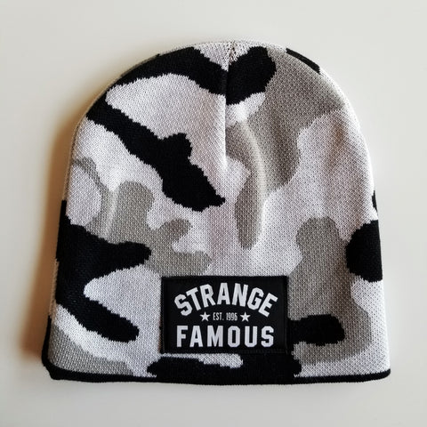 SFR Black-and-White Camouflage Knit Hat