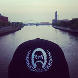 SFR WHITE-On-Black Logo Snapback